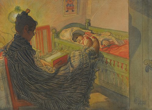 El supuesto enfermo, 1908, Carl Larsson