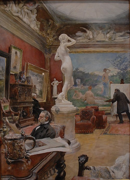 Interior of the Fürstenberg Gallery, 1885, Carl Larsson