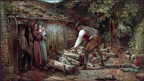 The Woodcutter (part of the 'Liverpool Academy Album' presented to Alderman John Lea), 1854, Thomas Falcon Marshall