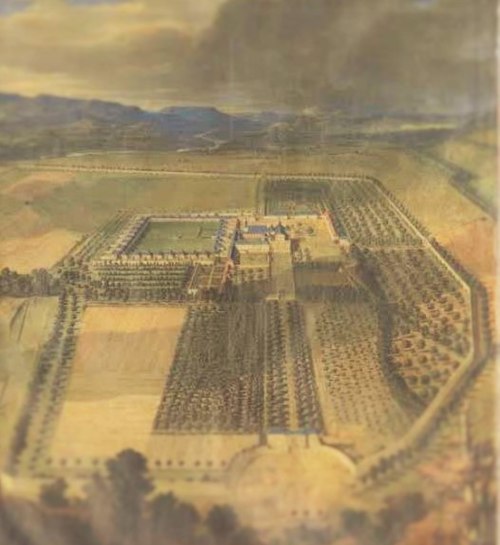 Vue de la chartreuse de Bourbon-lèz-Gaillon, 1686, Louis Licherie