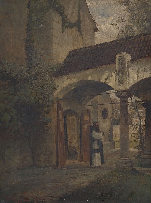 View of a Cistercian Monastery, 1887, Ludwig Dittweiler