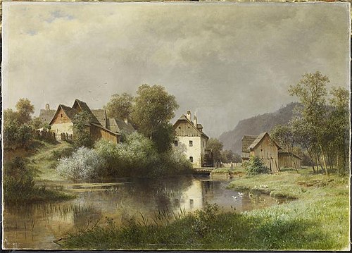 Après la pluie, Mosio, Basse Autriche, 1880, Ludwig Halauska