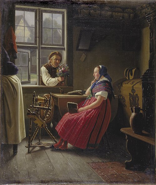 Weizacker farm couple, 1850, Ludwig August Most