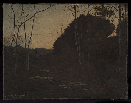 Clairière en forêt, Fontainebleau, 1866, Henri Harpignies
