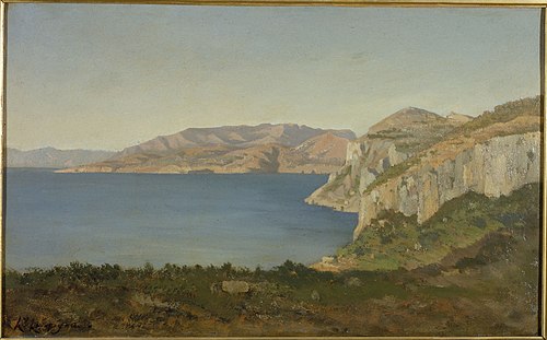 La Côte d'Azur, baie sur la Méditerranée, 1801, Henri Harpignies
