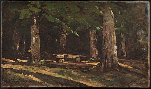 Le banc, 1906, Henri Harpignies