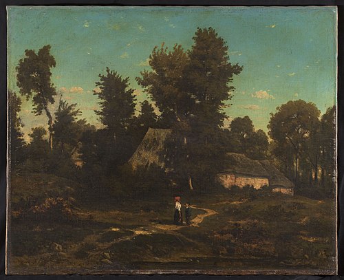 Paysage aux chaumières, , Henri Harpignies