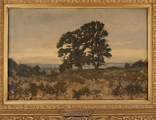 Deux arbres en lisière de forêt, 1887, Henri Harpignies