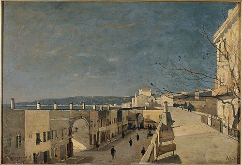 Un quai à Nice, Les Ponchettes, 1887, Henri Harpignies