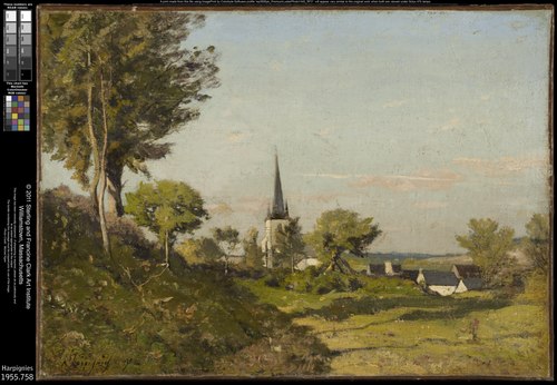 Landscape with a Church, 1891, Henri Harpignies