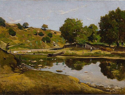 The River, , Henri Harpignies