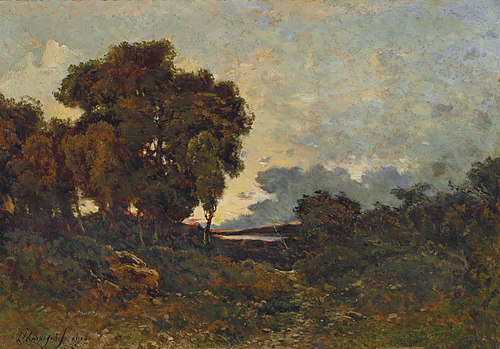 Sunset on the Allier, , Henri Harpignies