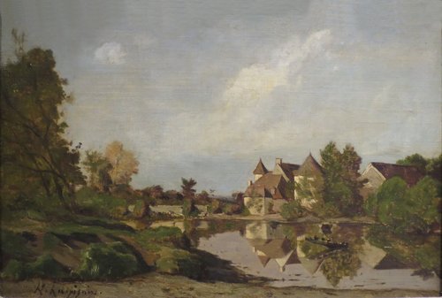 Une ferme, 1875, Henri Harpignies
