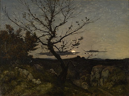Clair de lune aux environs de Marseille, 1889, Henri Harpignies
