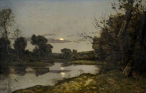 Moonrise, 1892, Henri Harpignies
