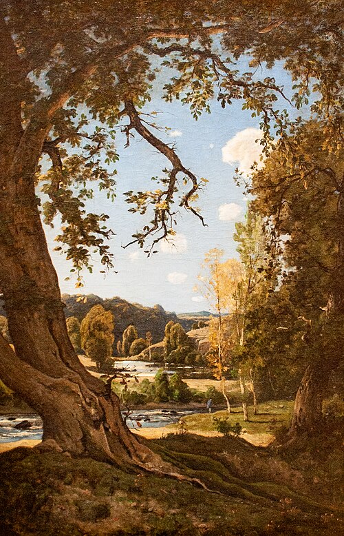 Le vieux noyer. Souvenir de l'Allier, 1878, Henri Harpignies
