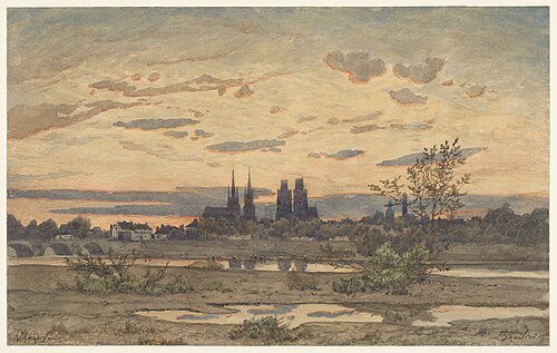 A View of Moulins, 1850, Henri Harpignies