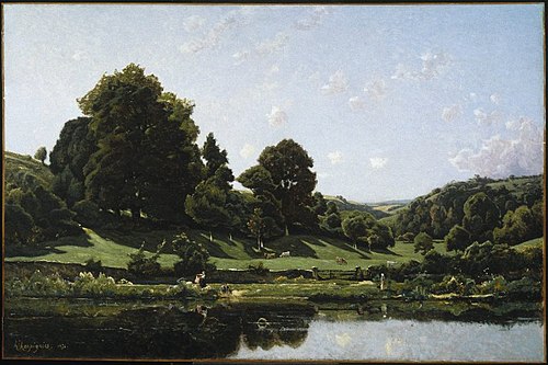 A Meadow in the Bourbonnais, Morning, 1876, Henri Harpignies