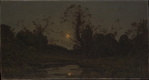 Moonrise, 1885, Henri Harpignies