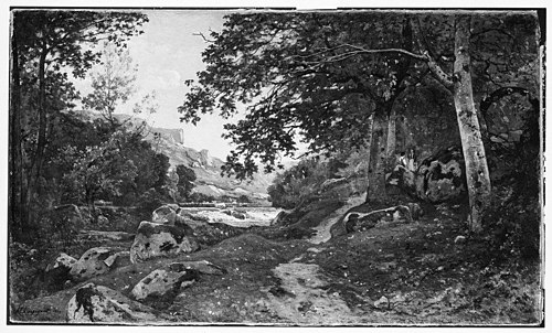 The Rocky Path in the Morvan (Chemin des roches dans le Morvan), 1869, Henri Harpignies