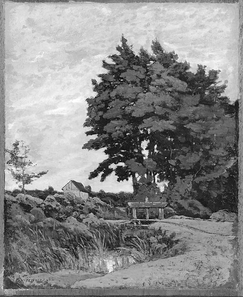 Landscape with an Old Dam, 1882, Henri Harpignies
