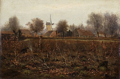 Windmill in Valenciennes, 1895, Henri Harpignies