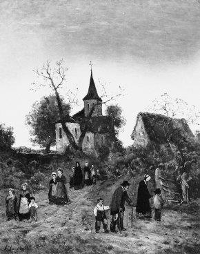 Kerkgang, 1880, Henri Harpignies