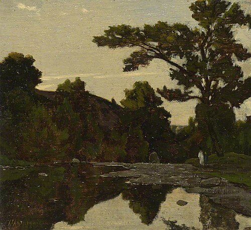 A River Scene, 1860, Henri Harpignies
