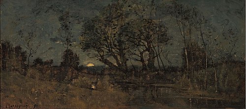 Landscape By Moonlight, 1891, Henri Harpignies