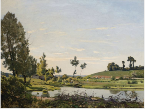 A River Scene, 1887, Henri Harpignies