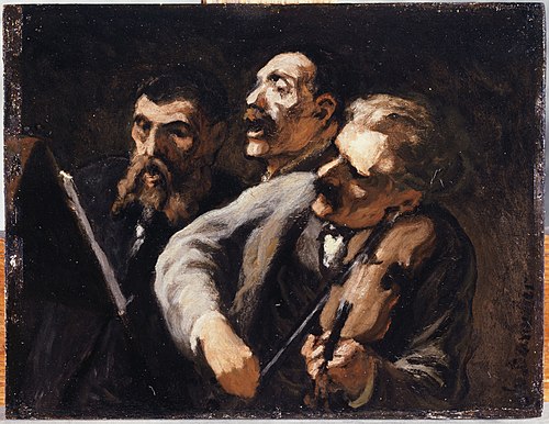 Trio d'amateurs, 1865, Honoré Daumier