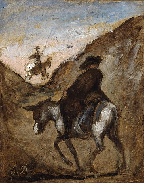 Don Quijote und Sancho Panza, 1865, Honoré Daumier