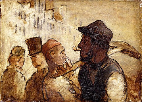 Workmen on the Street, 1839, Honoré Daumier