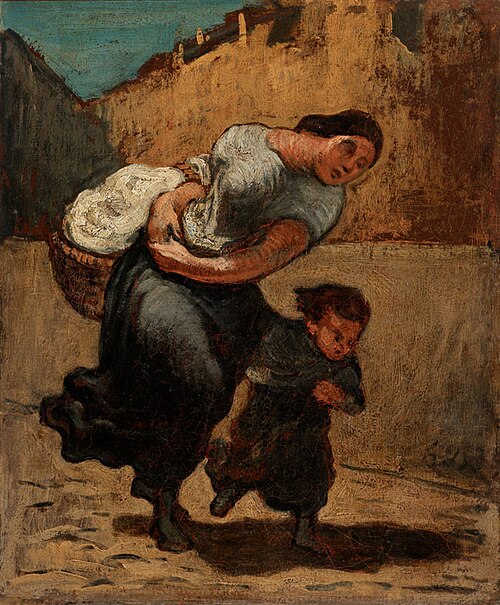The Burden (Laundress), 1853, Honoré Daumier