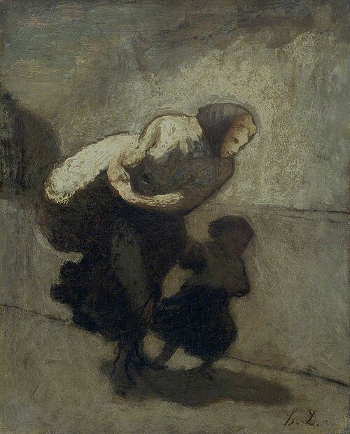 The Heavy Burden, 1855, Honoré Daumier