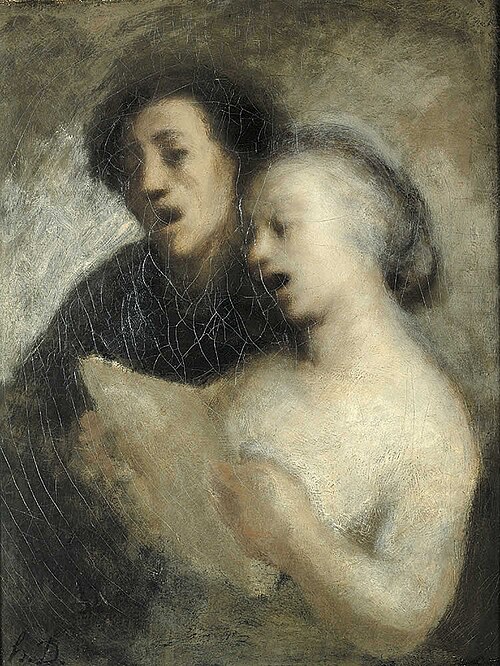 De zangers, , Honoré Daumier