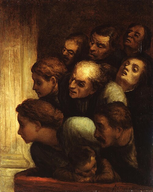 Le Spectacle gratis, 1844, Honoré Daumier