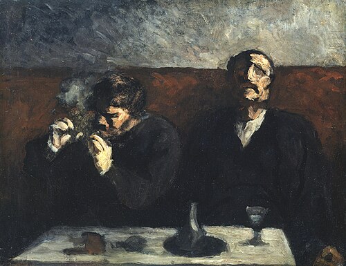 Fumeur et Buveur d'absinthe, 1858, Honoré Daumier
