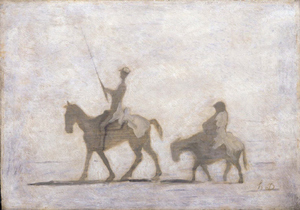 Don Quichotte et Sancho Pança, 1851, Honoré Daumier