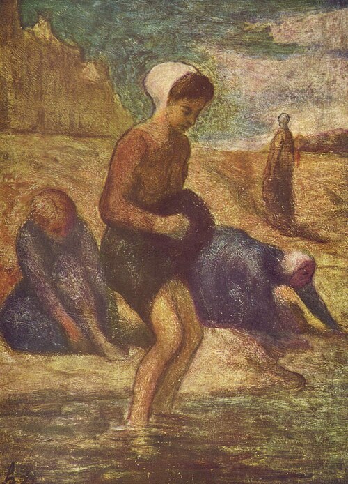 Au bord de l'eau, 1847, Honoré Daumier
