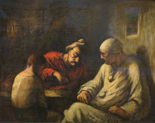 Les saltimbanques au repos, 1870, Honoré Daumier