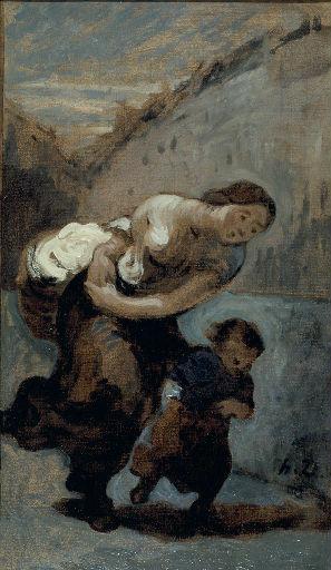 Le Fardeau, 1850, Honoré Daumier