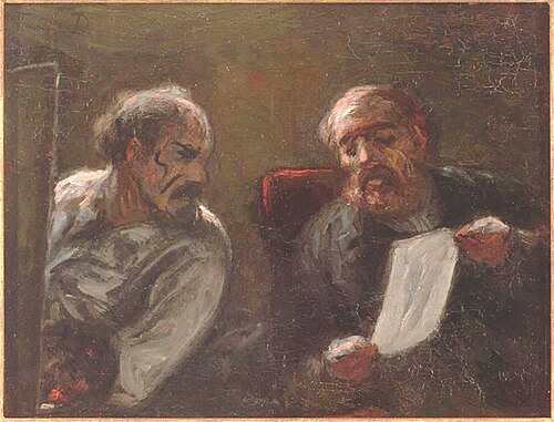 Causerie dans l'Atelier, 1853, Honoré Daumier