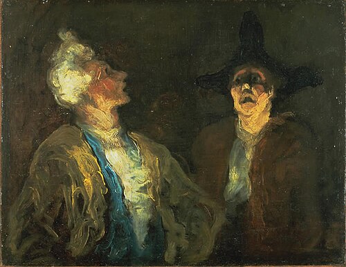 Deux Acteurs (Scène de comédie), 1872, Honoré Daumier