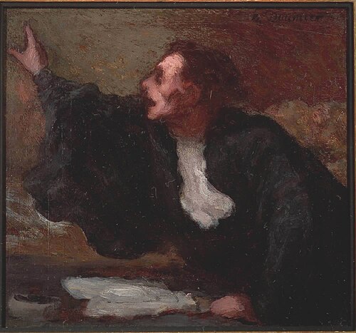 Avocat plaidant, 1853, Honoré Daumier