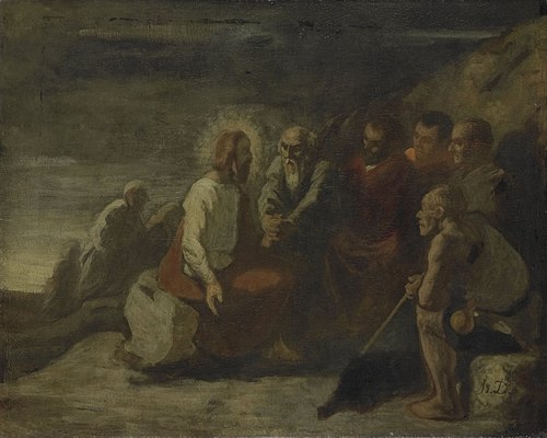 Christ and His Disciples, 1850, Honoré Daumier