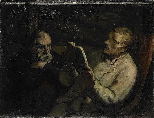The Reading, 1857, Honoré Daumier