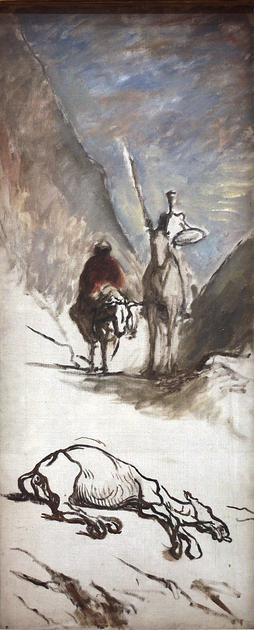 Don Quichotte et la mule morte, 1867, Honoré Daumier