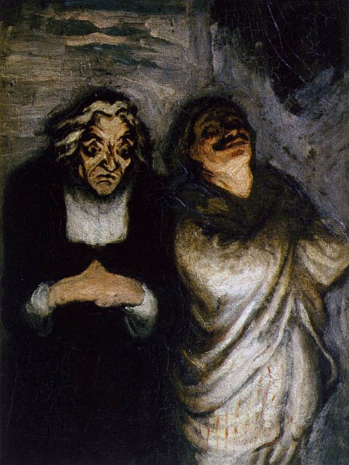 Scène de comédie, 1860, Honoré Daumier