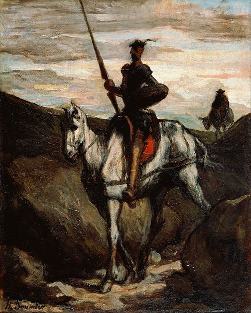 Don Quixote in the Mountains, 1850, Honoré Daumier